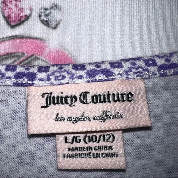 Juicy couture romper one piece purple white gold buttons ruffle frill sleeves - Picture 9 of 9